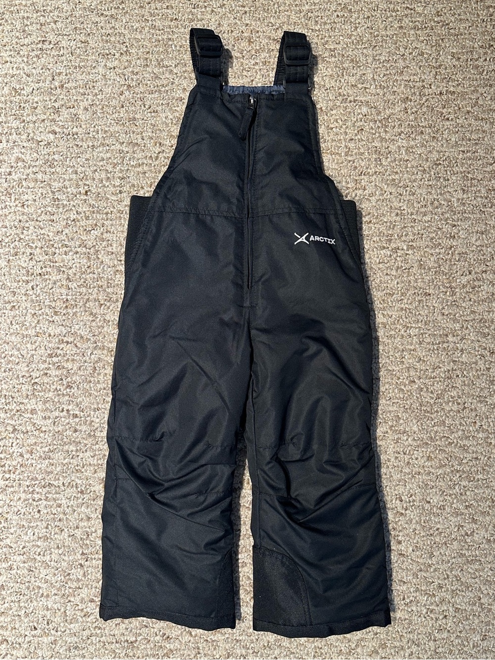 Arctix Kids Black Insulated Snow Overalls